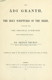 Cover of: The di Granth: or, The holy scriptures of the Sikhs