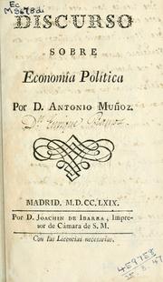 Cover of: Discurso sobre economía política.