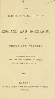 Cover of: The ecclesiastical history of England and Normandy. by Ordericus Vitalis