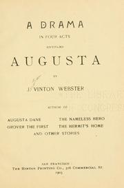 Cover of: A drama in four acts entitled Augusta