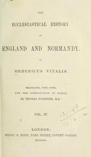 Cover of: The ecclesiastical history of England and Normandy