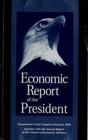 Cover of: Economic report of the President | President of the United States