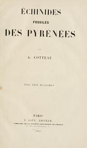 Cover of: Echinides fossiles des Pyrénées