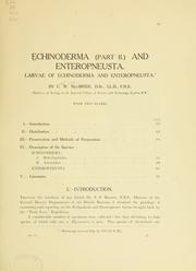Cover of: Echinoderma (part II) and Enteropneusta: larvae of Echinoderma and Enteropneusta.