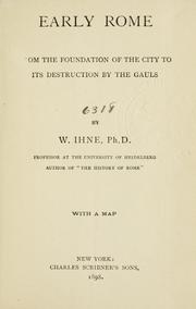 Cover of: Early Rome by Wilhelm Ihne