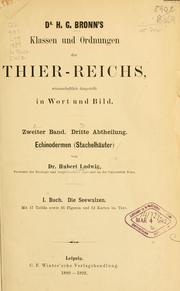 Cover of: Echinodermen (Stachelhäuter) by Hubert Ludwig