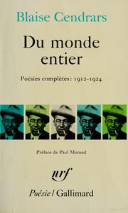 Cover of: Du monde entier by Blaise Cendrars