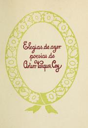 Cover of: Elegias de ayer.