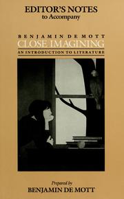 Cover of: Editor's notes to accompany Close imagining, an introduction to literature