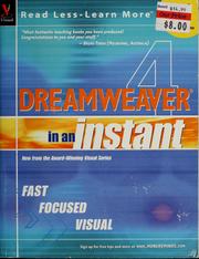 Cover of: Dreamweaver 4 in an instant | Michael Toot