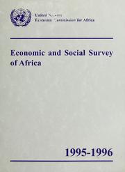 Cover of: Economic and social survey of Africa by United Nations. Economic Commission for Africa.