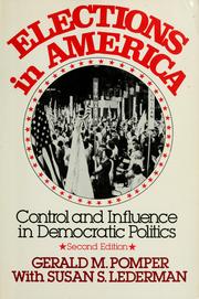 Cover of: Elections in America by Gerald M. Pomper