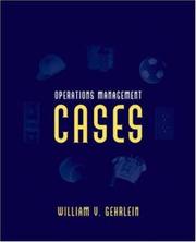 Cover of: Operations Management Cases