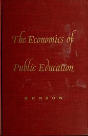 The economics of public education by Charles Scott Benson