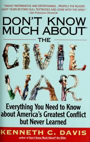 Cover of: Don't know much about the Civil War by Kenneth C. Davis