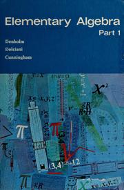Cover of: Elementary algebra by Richard A. Denholm