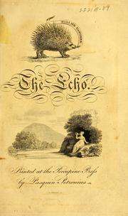 Cover of: The echo: with other poems.