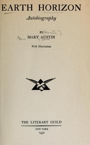 Cover of: Earth horizon by Mary Austin