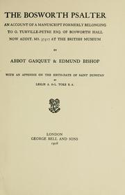 Cover of: The Bosworth psalter by Francis Aidan Gasquet