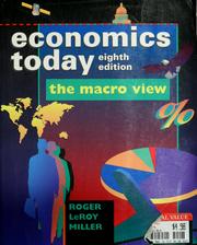 Cover of: Economics today: the macro view