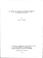 Cover of: The effects of hypnosis and supportive counseling on the labor processes and birth outcomes of pregnant adolescents