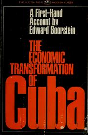 Cover of: The economic transformation of Cuba: a first-hand account