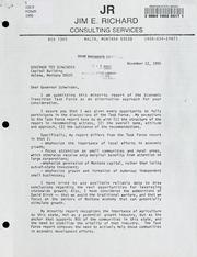 Cover of: [Economic transition task force: minority report]