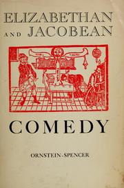 Cover of: Elizabethan and Jacobean comedy: an anthology