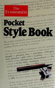 Cover of: The Economist pocket style book.