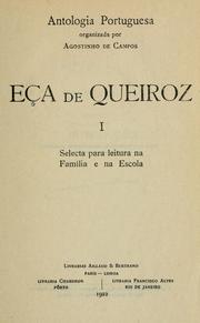 Cover of: Eça de Queiroz.: [Obras]