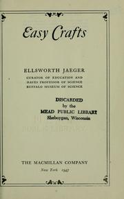 Cover of: Easy crafts by Ellsworth Jaeger