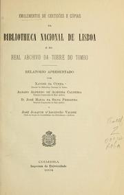 Cover of: Emolumentos de certidõoe e cópias na Bibliotheca Nacional de Lisboa by Xavier da Cunha