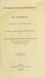 Cover of: The ends and objects of Burlington college