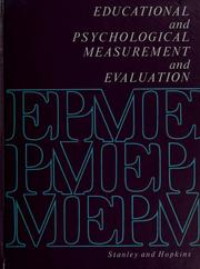 Cover of: Educational and psychological measurement and evaluation by Julian C. Stanley