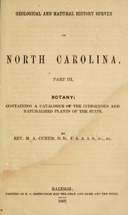 Cover of: Botany by North Carolina. State Geologist.