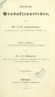 Cover of: Encyclopädie der Forstwissenschaft, systematisch abgefast.