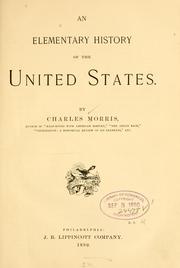 Cover of: An elementary history of the United States. by Charles Morris