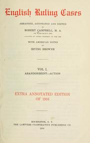 Cover of: English ruling cases. by Campbell, Robert