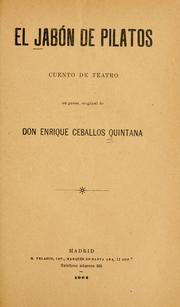 Cover of: El jabón de Pilatos by Enrique Ceballos Quintana, Enrique Ceballos Quintana