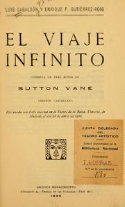 Cover of: El viaje infinito by Sutton Vane, Sutton Vane