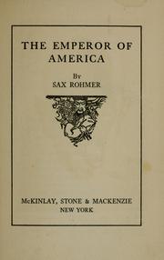 Cover of: The emperor of America
