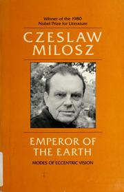 Cover of: Emperor of the Earth by Czesław Miłosz, Czesław Miłosz