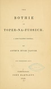 Cover of: The bothie of Toper-na-fuosich