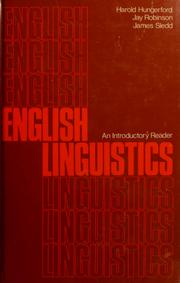 Cover of English linguistics