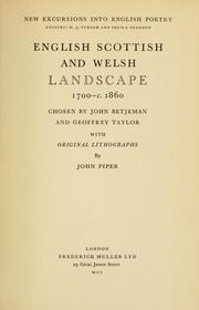 Cover of: English, Scottish and Welsh landscape: 1700-c. 1860