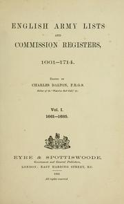 Cover of: English army lists and commission registers, 1661-1714