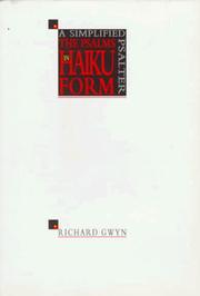 The Psalms in haiku form by Richard Gwyn