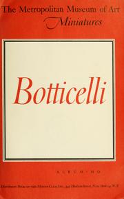 Cover of: Botticelli by Sandro Botticelli