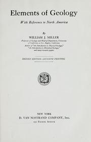 Cover of: Elements of geology by Miller, William J.