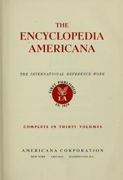 Cover of: The encyclopedia Americana by Alexander H. McDannald